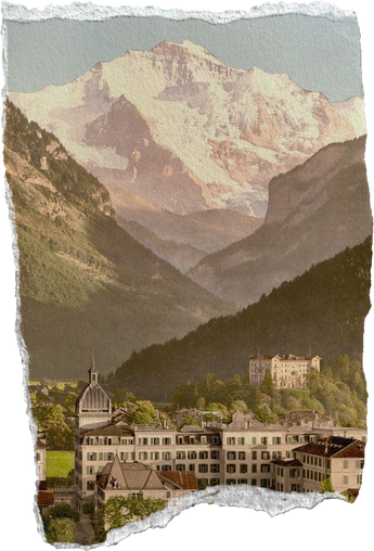 Interlaken Hotels Torn Paper